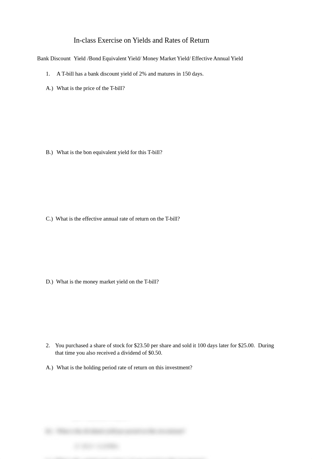 In-Class Exercises Yield and Rate of Return_dce2u9bq18k_page1