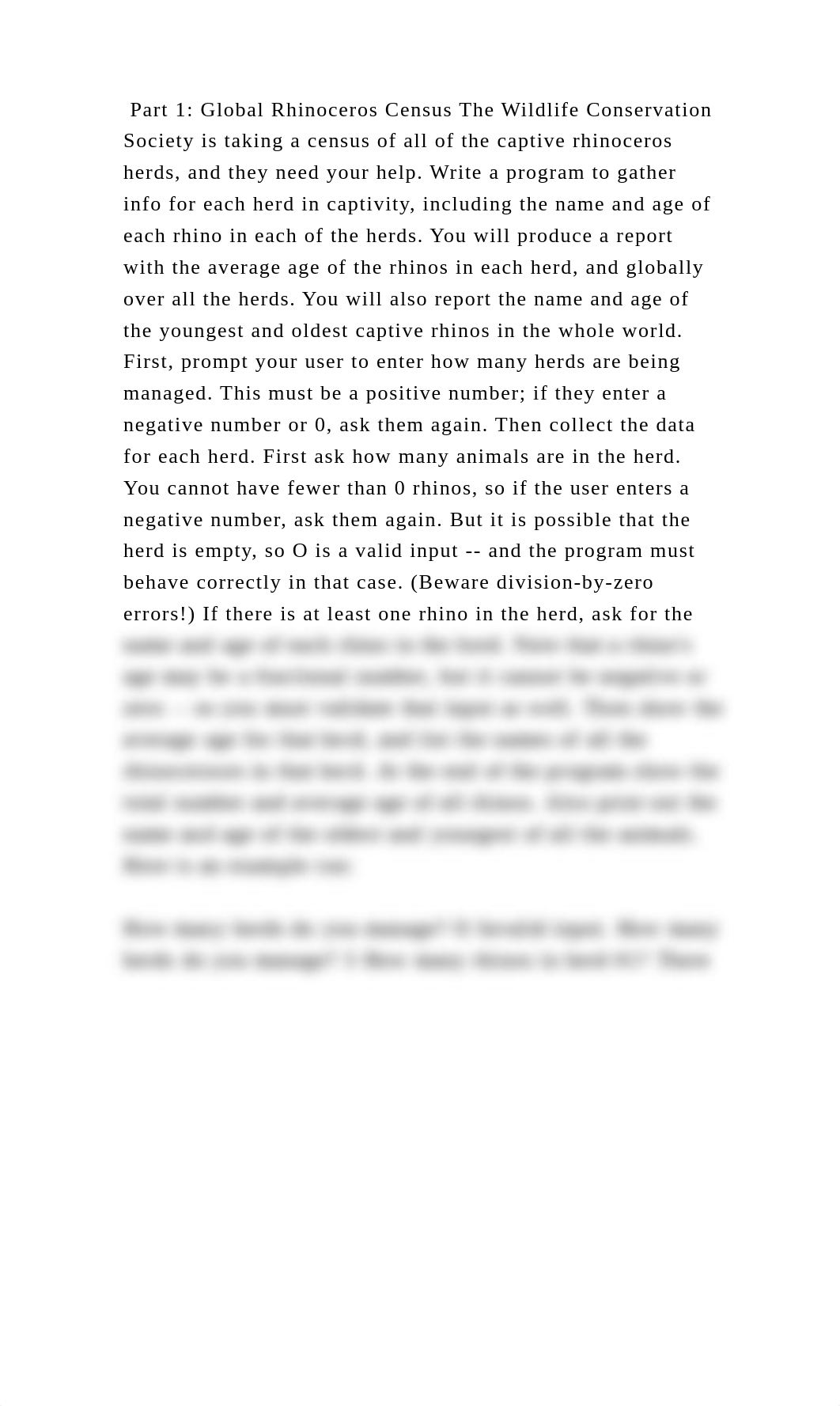 Part 1 Global Rhinoceros Census The Wildlife Conservation Society is.docx_dce362mkgl9_page1