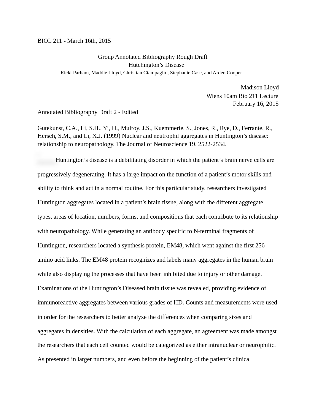 Bibliography Huntington's Disease.docx_dce3unffh5r_page1