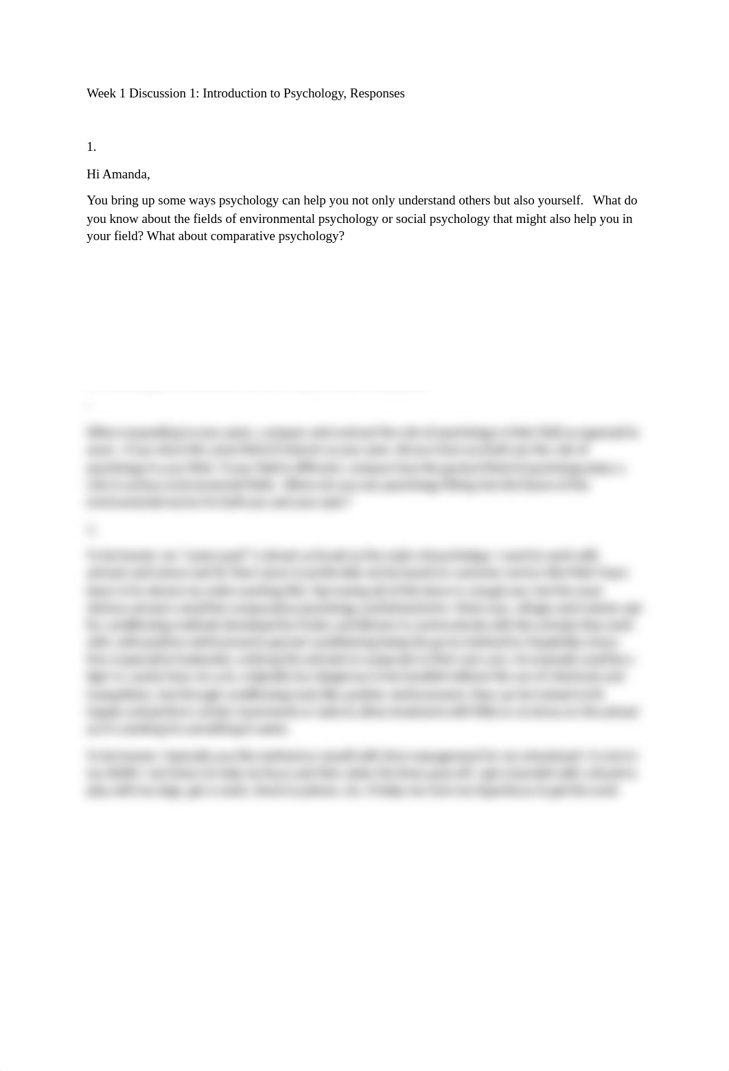 Week 1 Discussion 1 - Introduction to Psychology, Responses.docx_dced6fjx618_page1