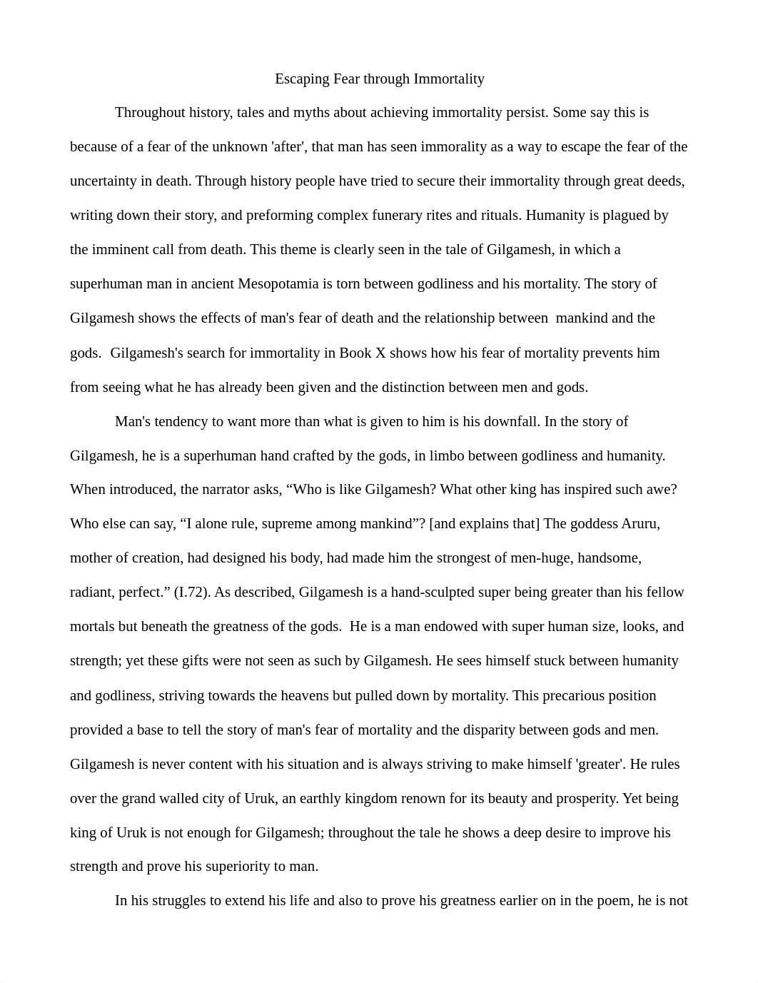 Essay Escaping Fear through Immortality_dcevigf5pg6_page1