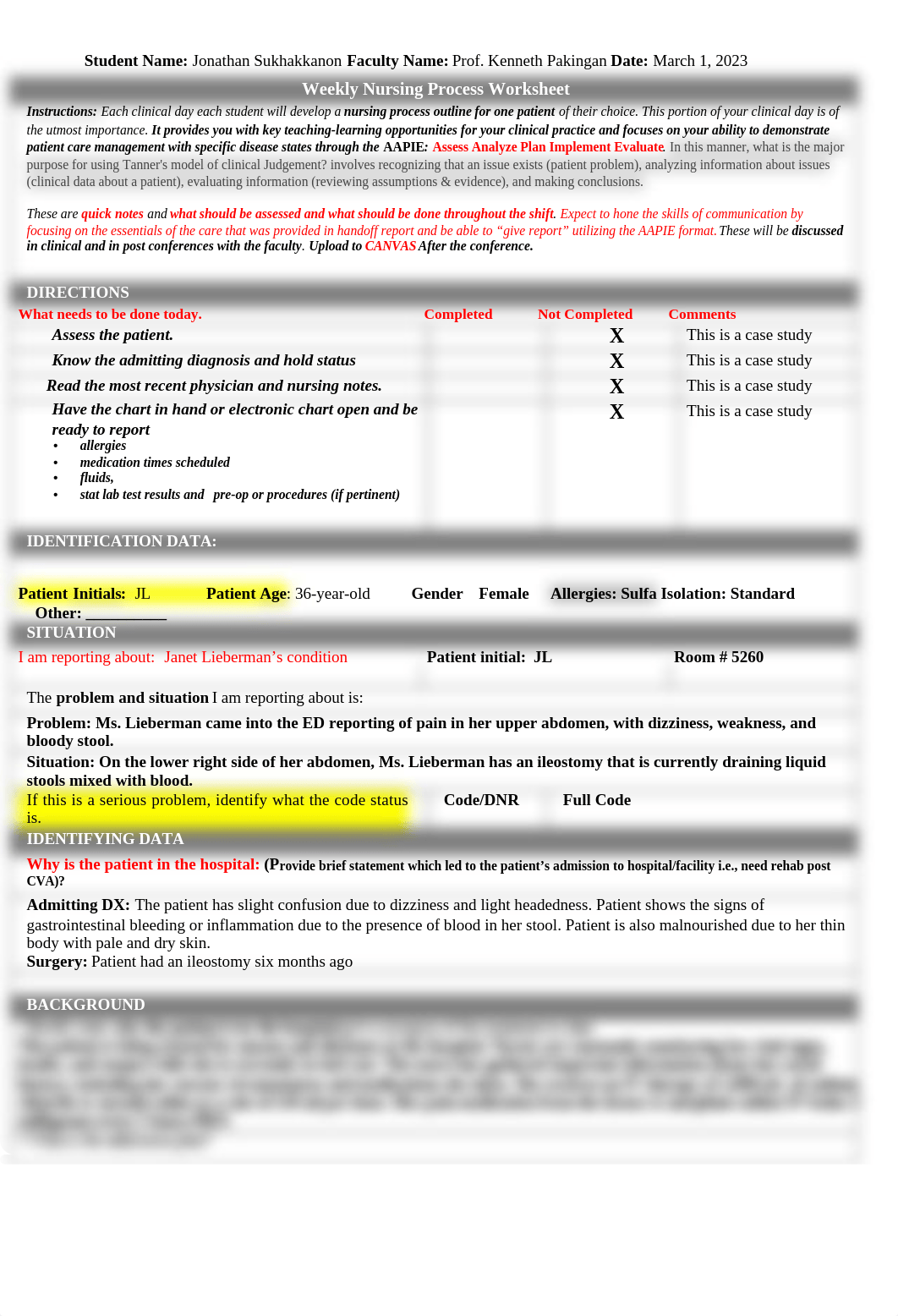 NURS 101L - Nursing Process Worksheet 1.docx_dcf7bvf6zn5_page1