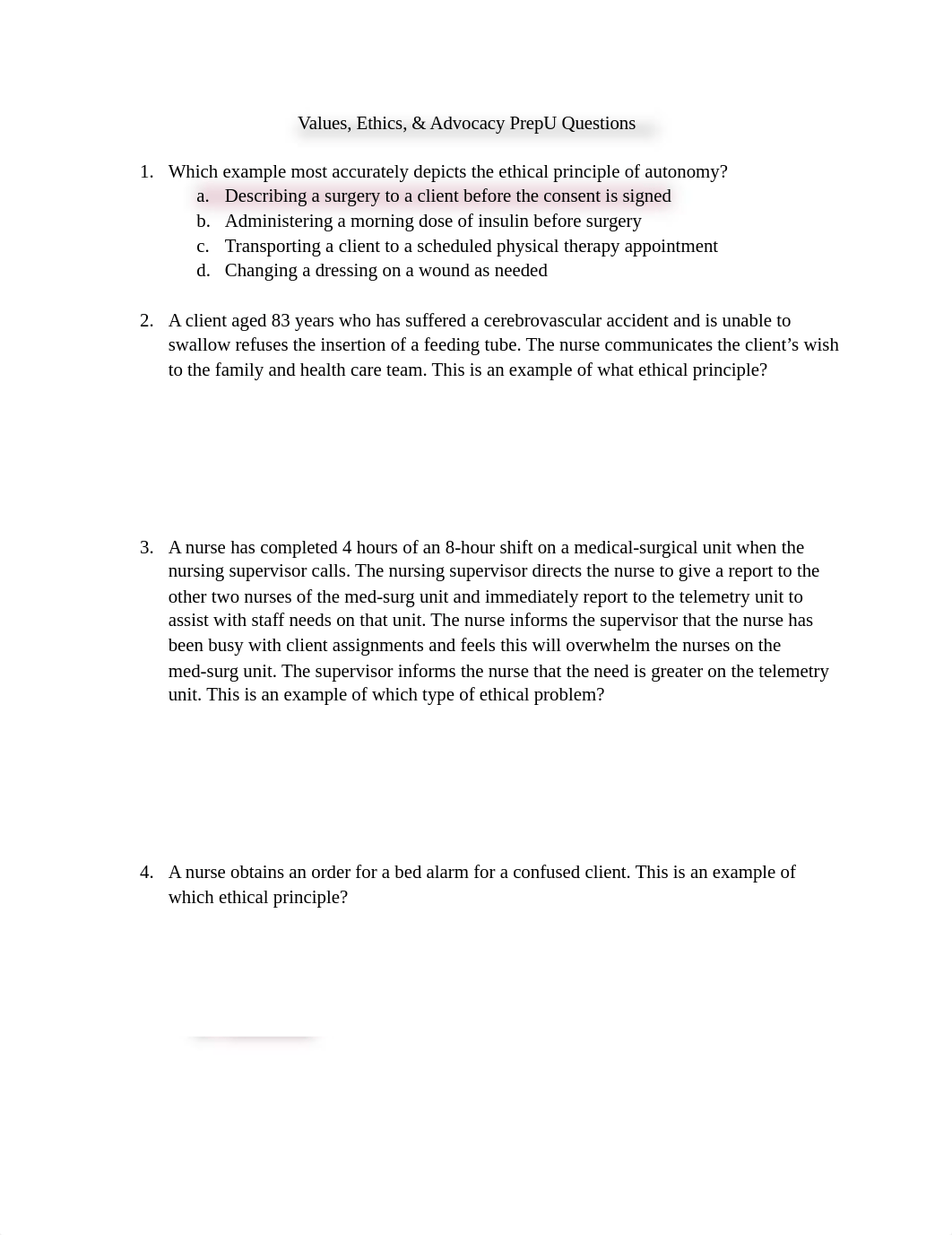 Values, Ethics & Advocacy PrepU Questions.pdf_dcg49n4ed4s_page1