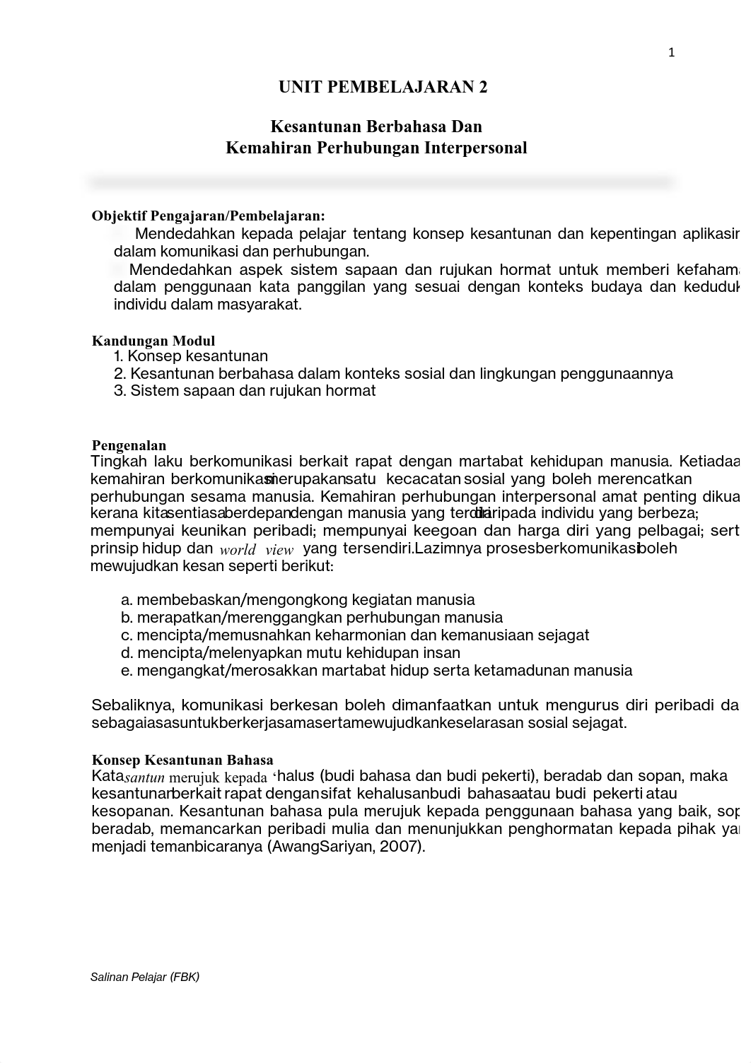 UP2 - Kesantunan Berbahasa dan Kemahiran Perhubungan Interpersonal - Salinan Pelajar.pdf_dcg5tepgwj7_page1