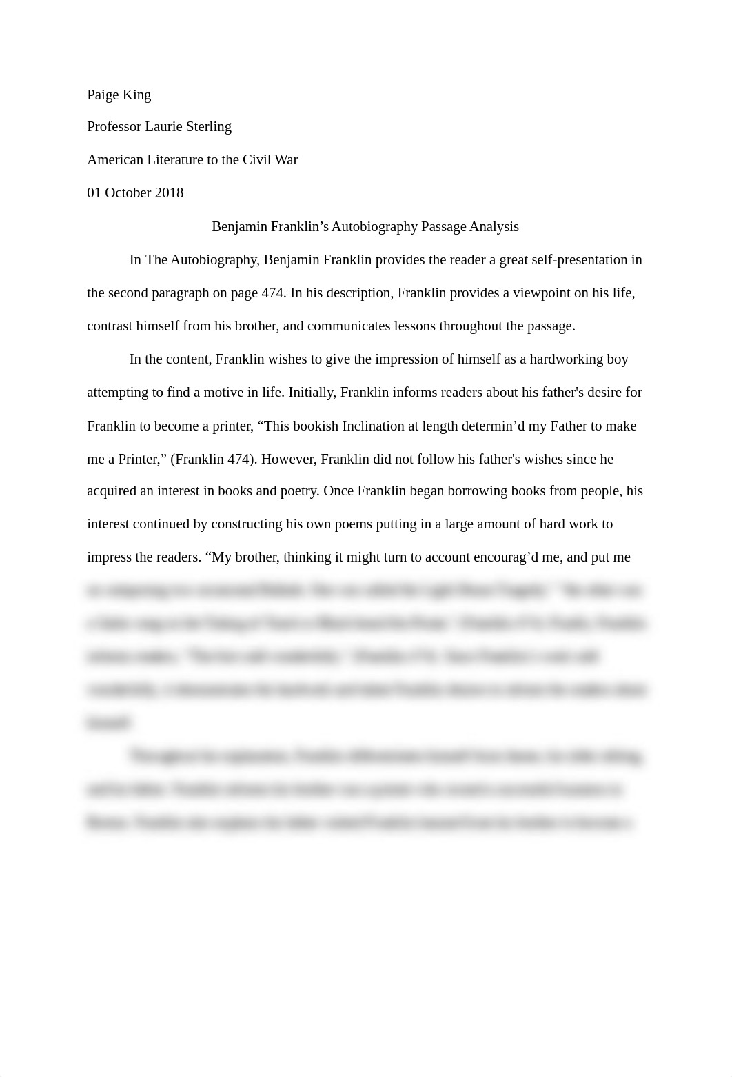 Benjamin Franklin Autobiography Analysis_dcg63fankds_page1