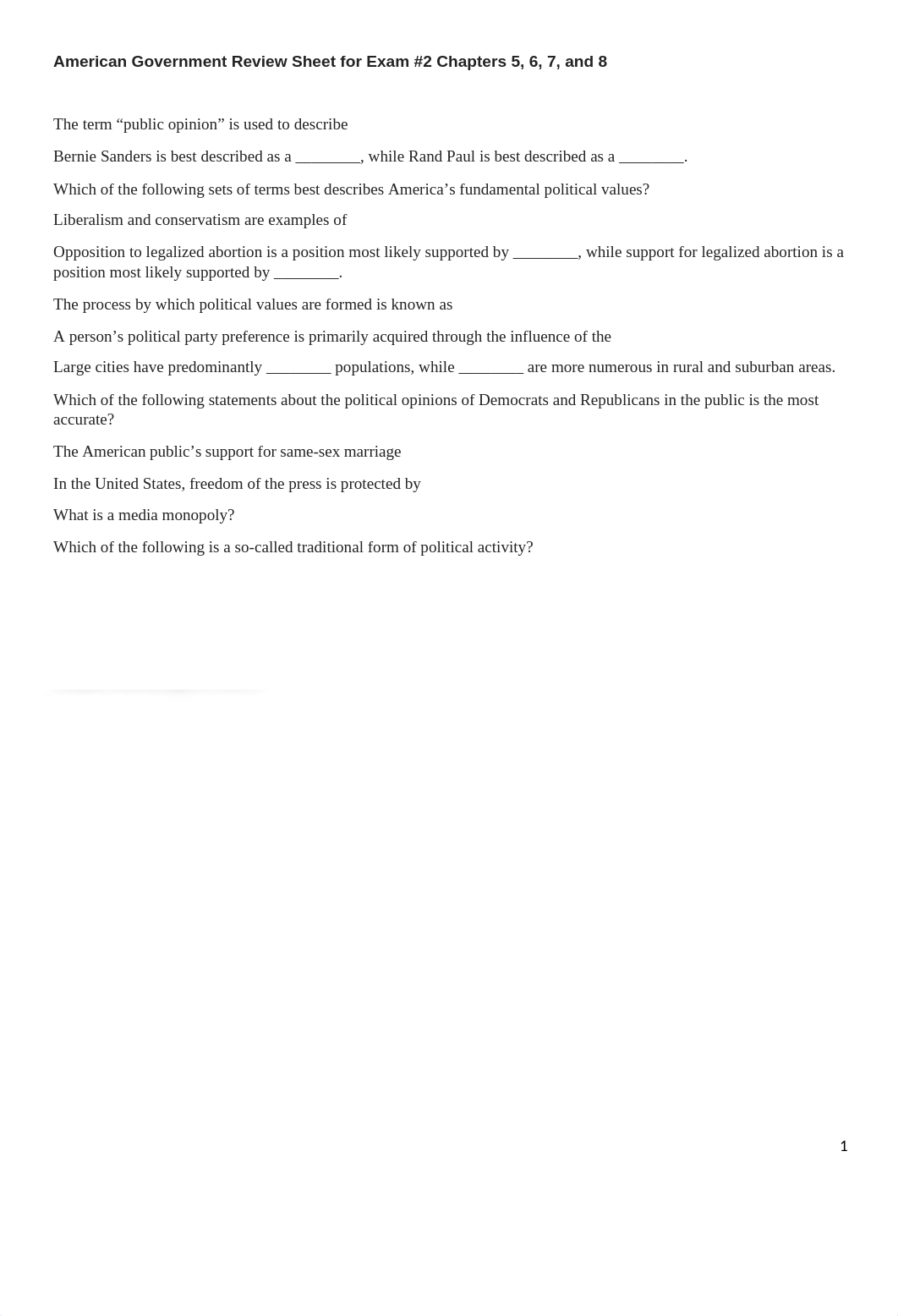 American Government Review Sheet for Exam 2.docx_dcgb6oftp4t_page1