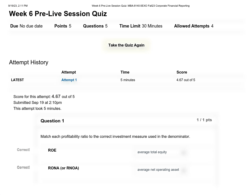 Week 6 Pre-Live Session Quiz_ MBA_8140_0EXO Fall23 Corporate Financial Reporting.pdf_dcgljjxvpso_page1