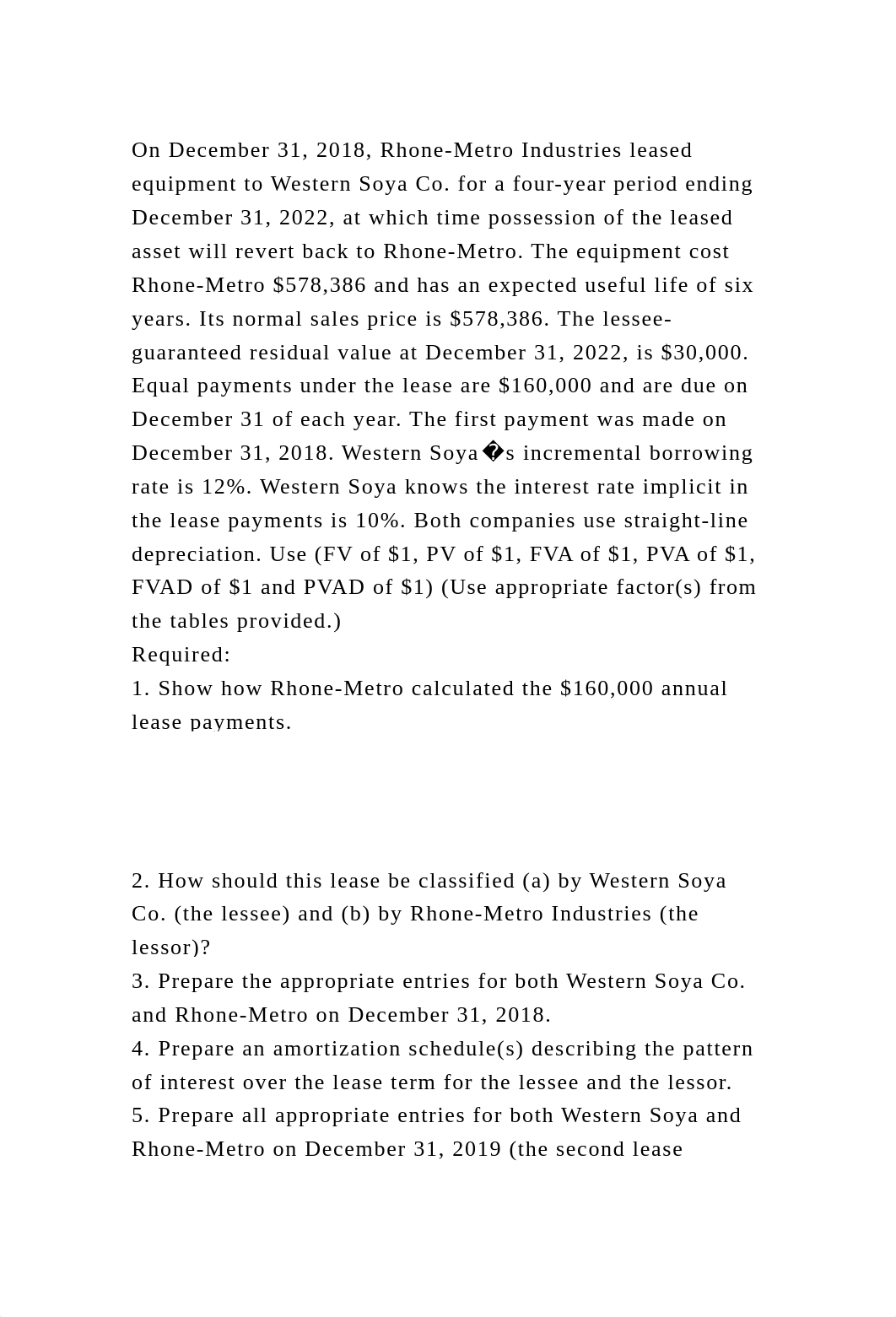 On December 31, 2018, Rhone-Metro Industries leased equipment to Wes.docx_dcha8tvrkm1_page2