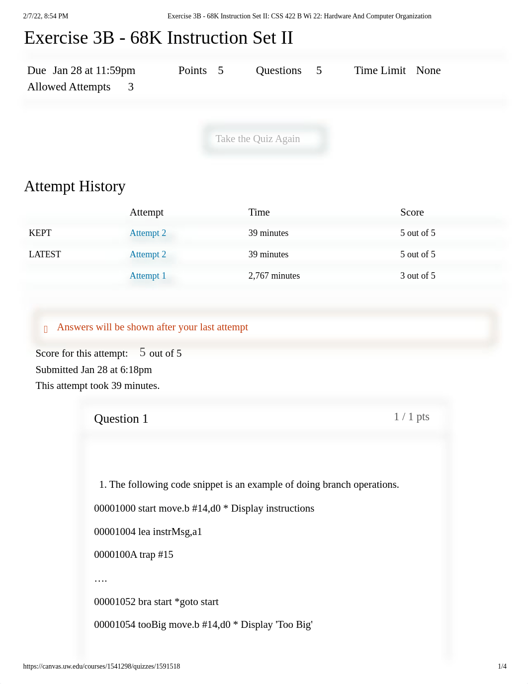 Exercise 3B - 68K Instruction Set II_ CSS 422 B Wi 22_ Hardware And Computer Organization.pdf_dchkt8mkgmm_page1