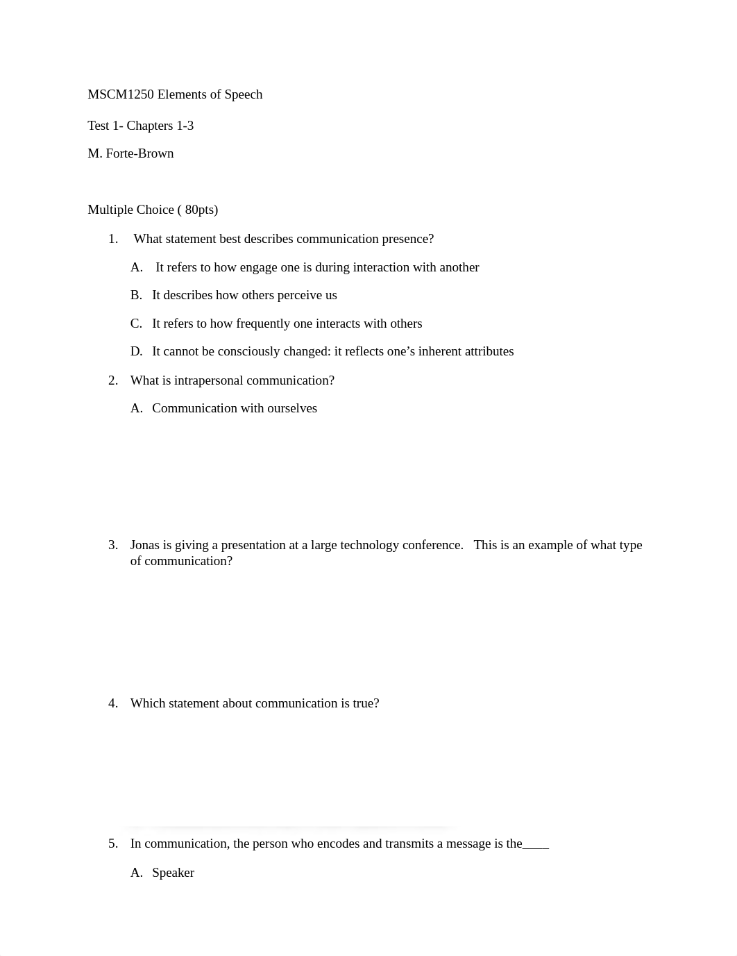 MSCM1250 Elements of Speech Test 1-3.odt_dchnxv5cek2_page1