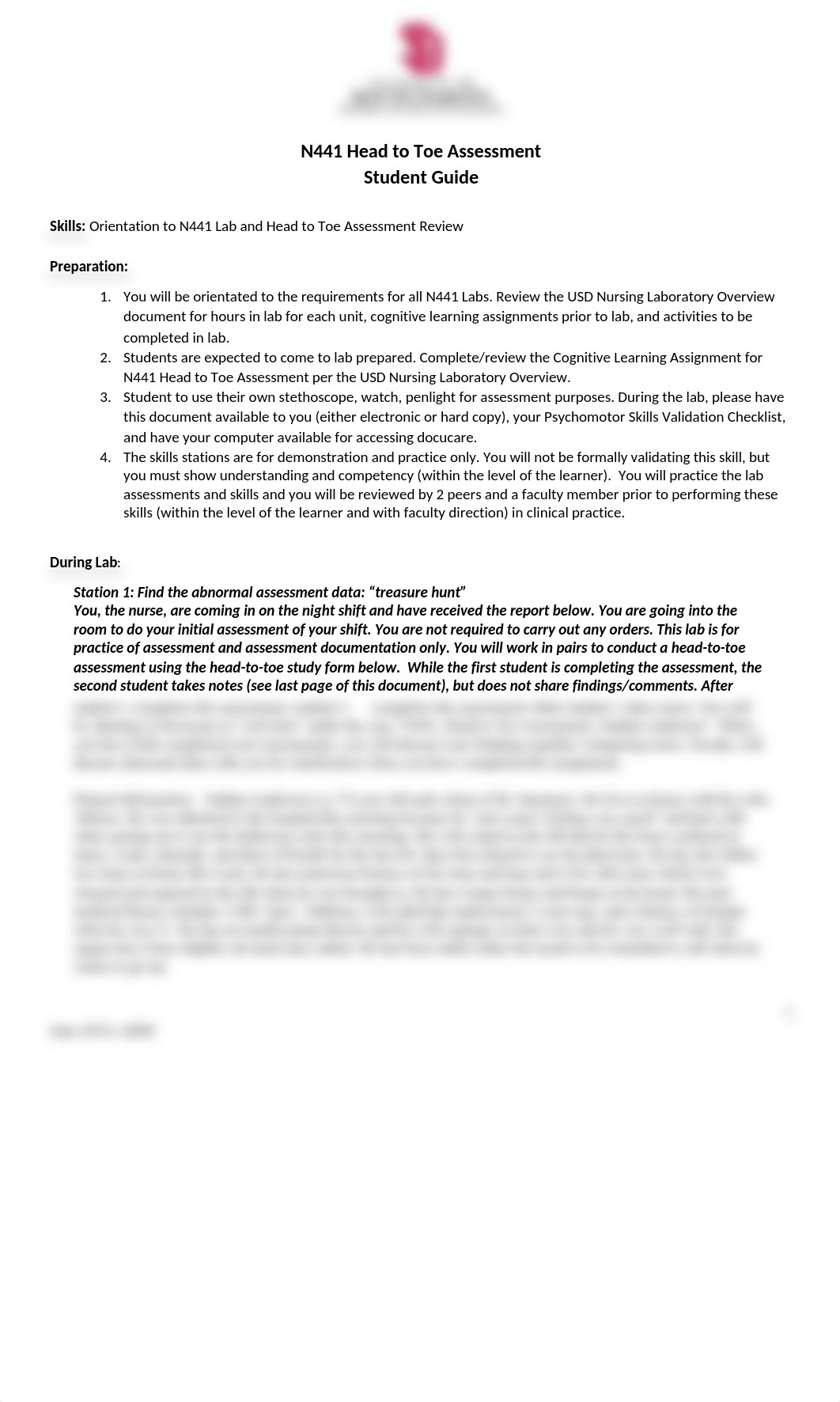 N441 Orientation to Lab_Head to Toe Assessment_Student Guide_F.docx_dci8pvy5mkn_page1