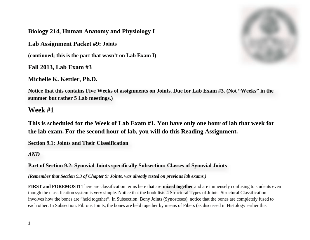 Lab Exam III Packet 9 Joints_dcikhvm2i9d_page1