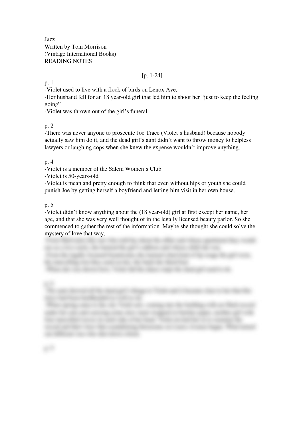 Jazz by Toni Morrison Reading Notes Pages 1-24_dcilg8u0vz2_page1