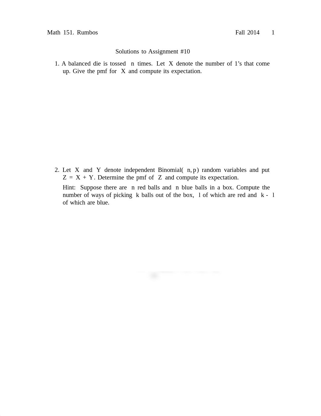 MATH 151 Fall 2014 Assignment 10 Solutions_dcim5ttzs50_page1