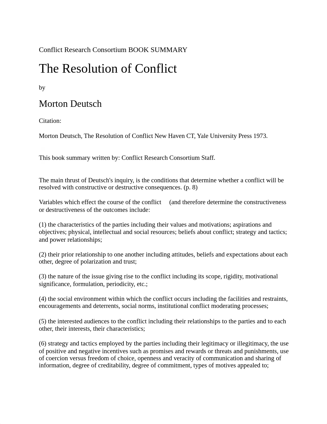 Morton_Deutsch_The_Resolution_of_Conflict_Book_Summary.docx_dcique5qjls_page1