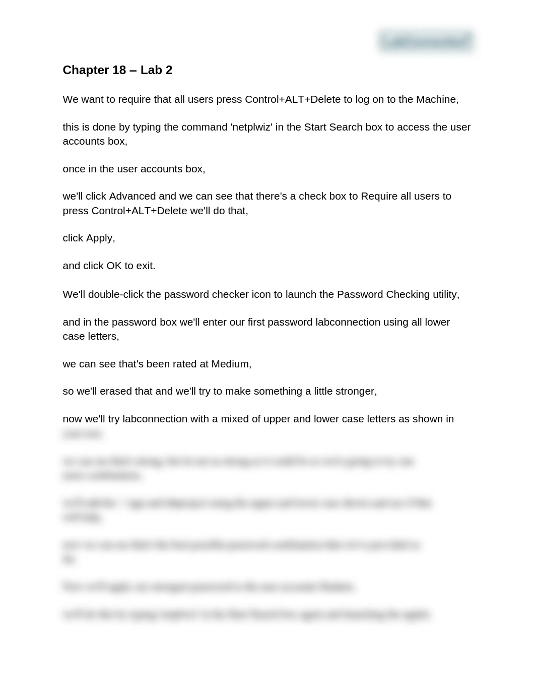 Show-Me Transcript to LabConnection for A+ Comprehensive 8thEd (Chapter 18 - Lab 2)_dcivo7b06r4_page1