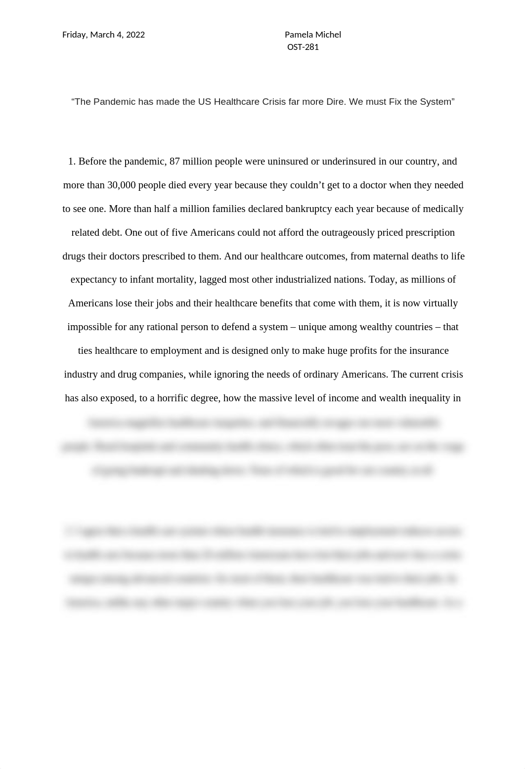 The Pandemic has made the US Healthcare Crisis far more Dire. We must Fix the System.docx_dciz0eihf1p_page1