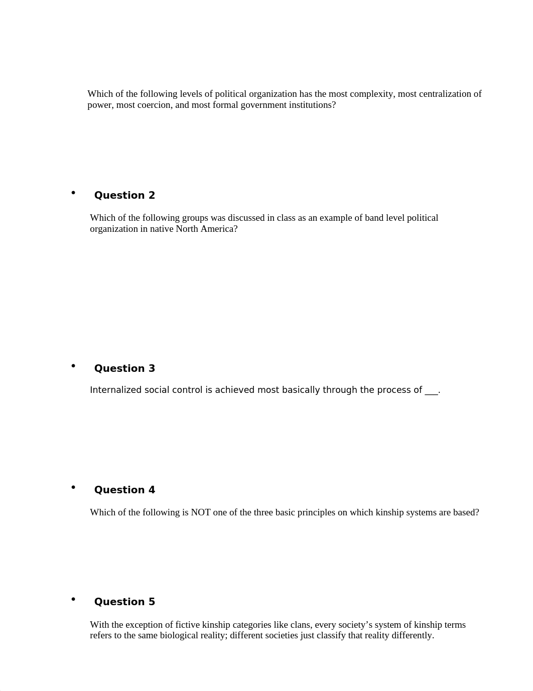 Which of the following levels of political organization has the most complexity.docx_dcj2h1icu4o_page1