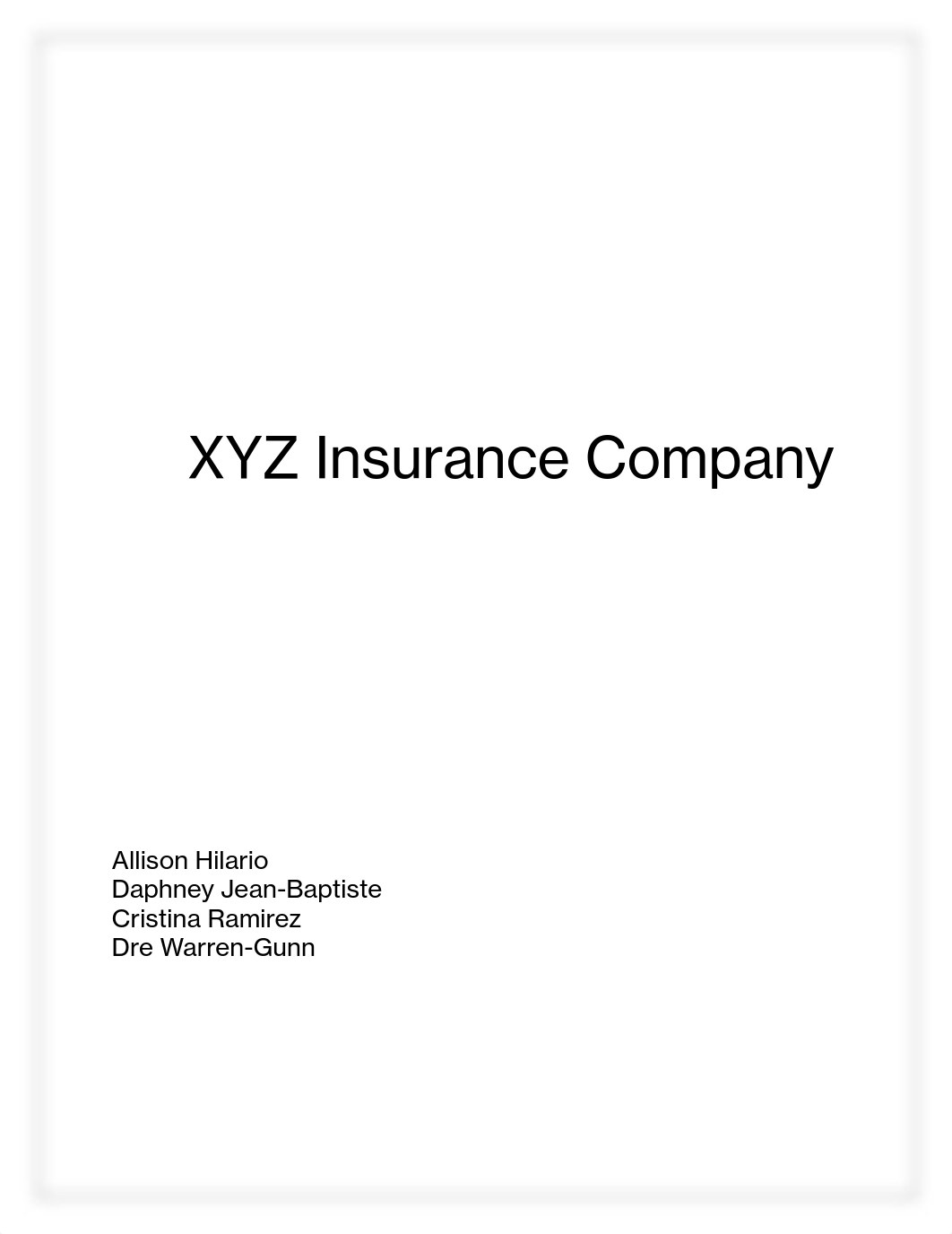 XYZ Insurance Company Final Project_dcjegchdvtu_page2