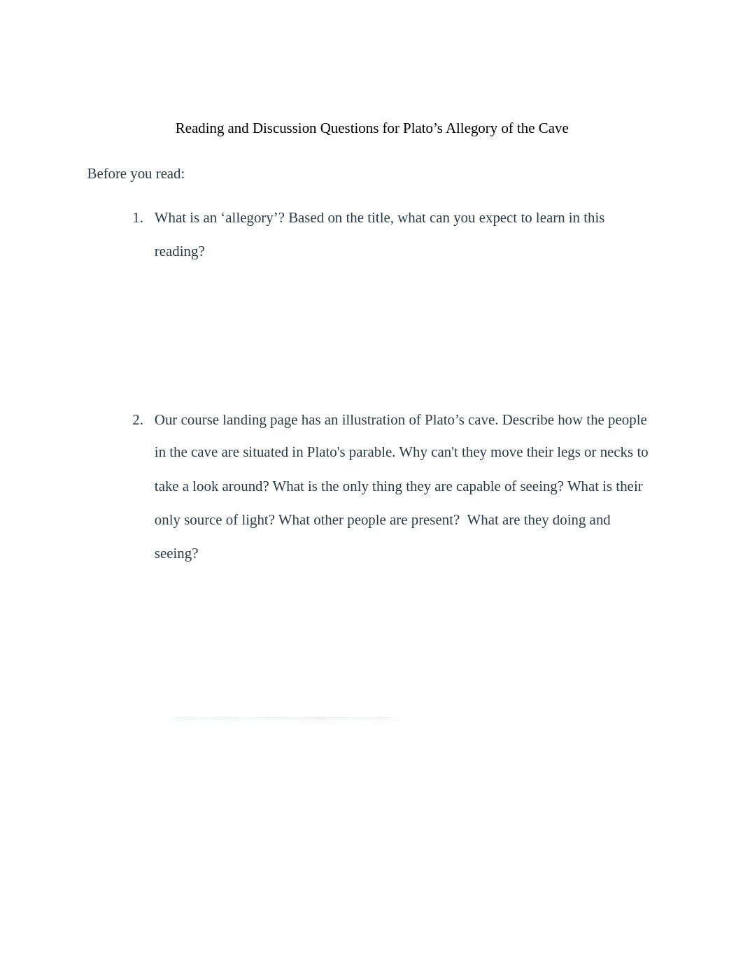 Reading and Discussion Questions for Plato's Allegory of the Cave-2.pdf_dcjnx8jsct6_page1