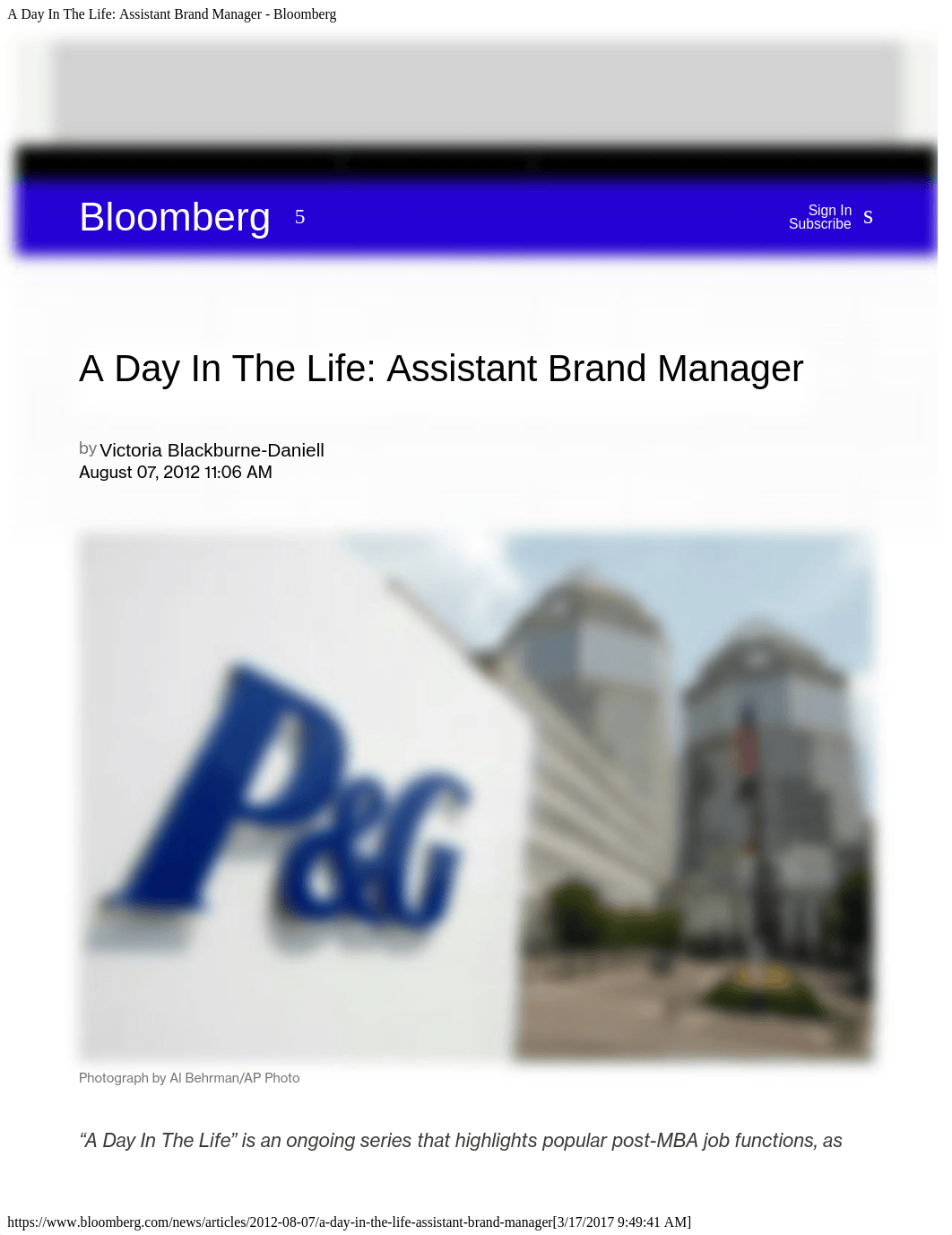 A Day In The Life_ Assistant Brand Manager - Bloomberg.pdf_dcjufein1ad_page1