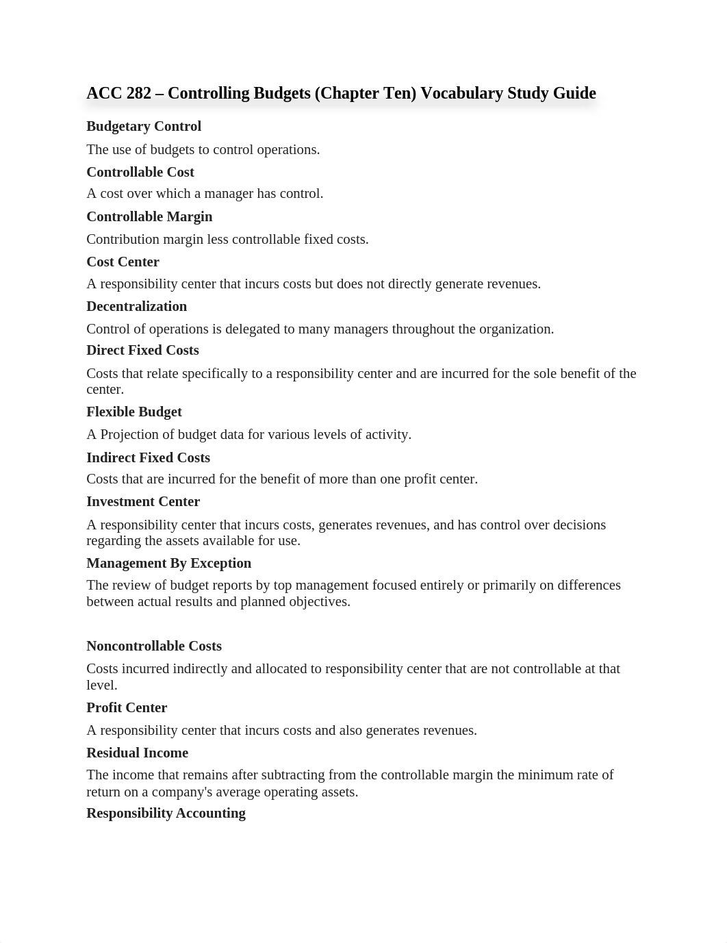 ACC 282 - Controlling Budgets (Chapter Ten) Vocabulary Study Guide_dcjy5ivkn0r_page1