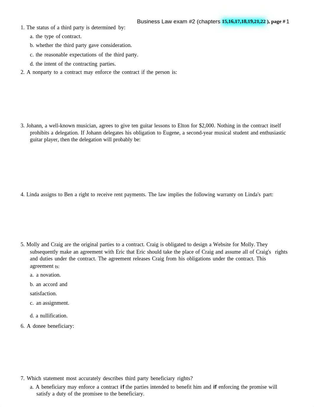 LAW EXAM #2  FALL 2014_dck1165mbpy_page1