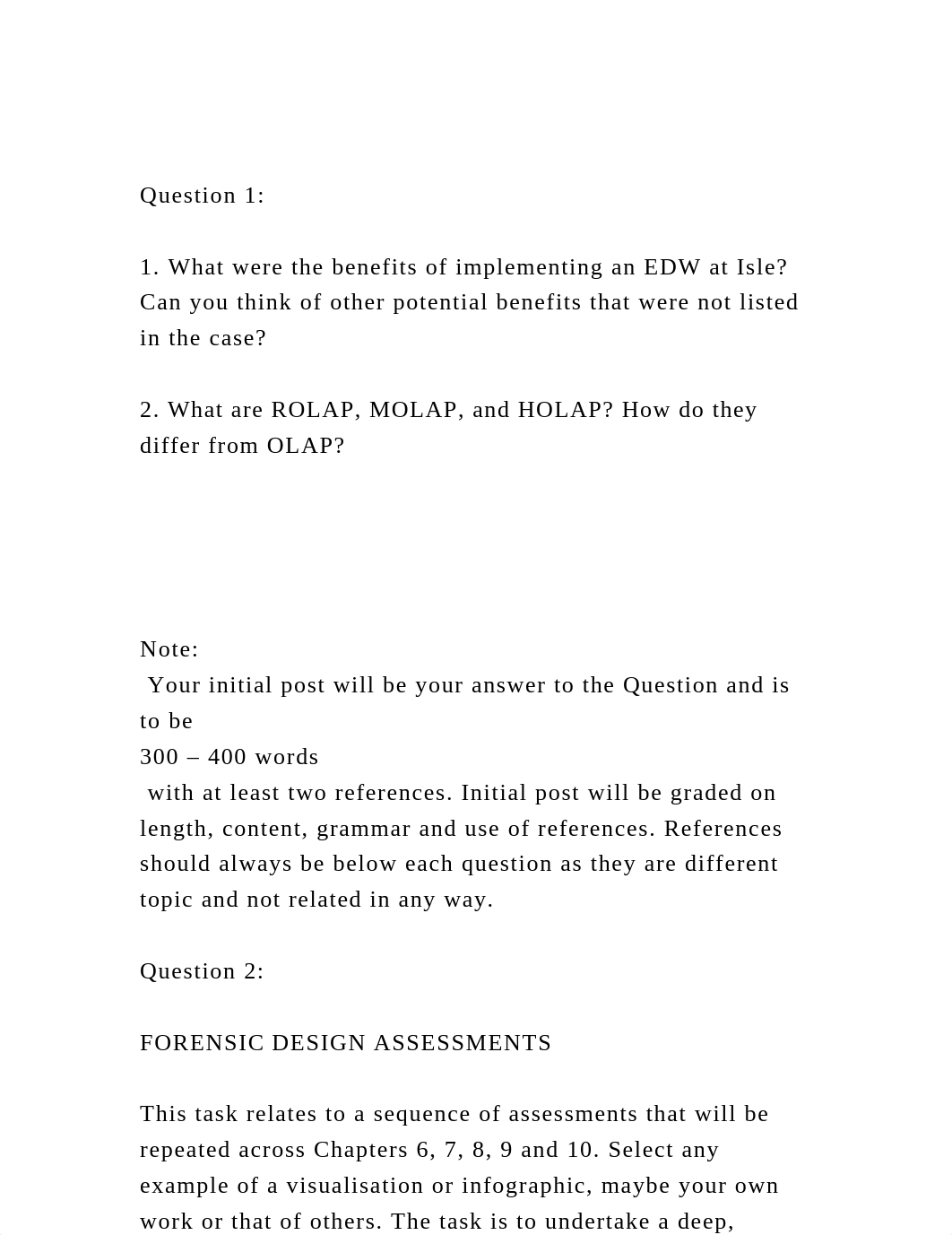 Question 1 1. What were the benefits of implementing an EDW a.docx_dck57sv2b0r_page2