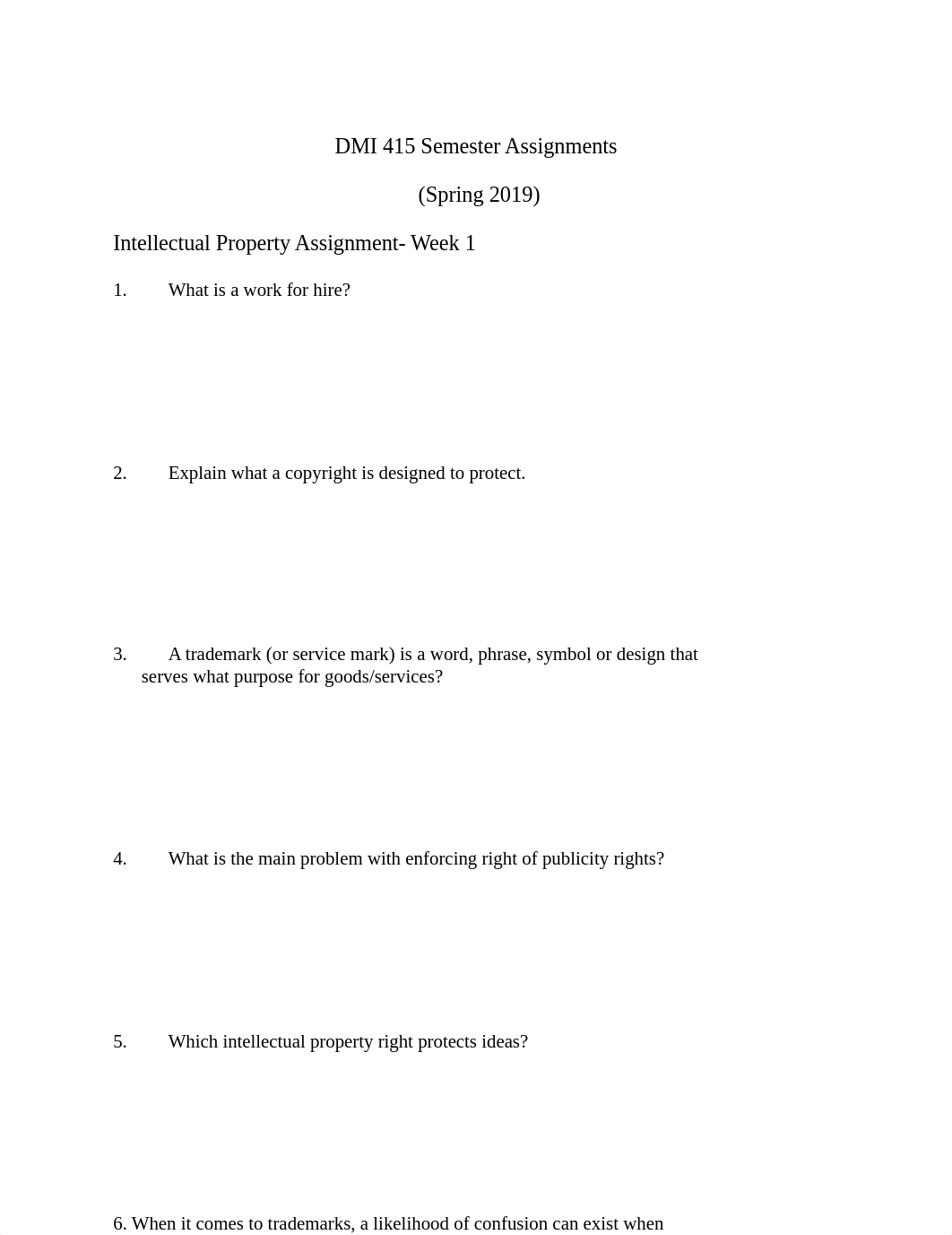 DMI 415 Semester Assignment Answers.docx_dck8zbbbd77_page1