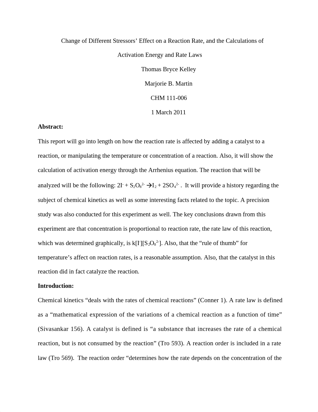 Formal Lab Report Chemical Kinetics Final Draft TBK_dckhhywnzru_page1