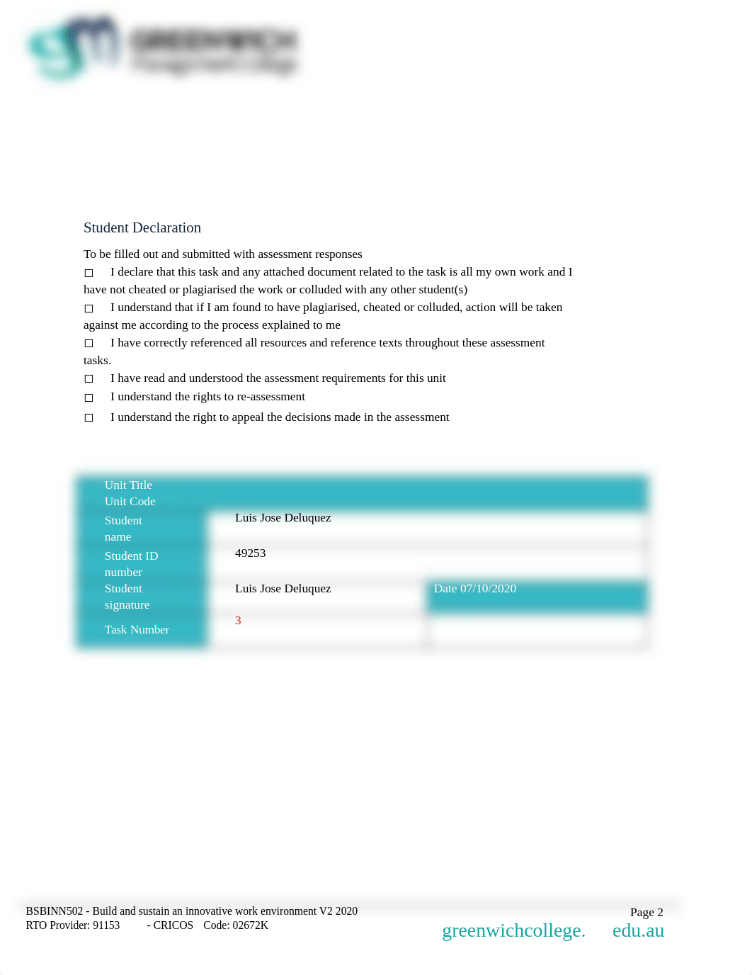 BSBINN502 - Build and sustain an innovative work environment-  Assessment Task 3. Luis Deluquez.docx_dcklu0qv5gz_page2