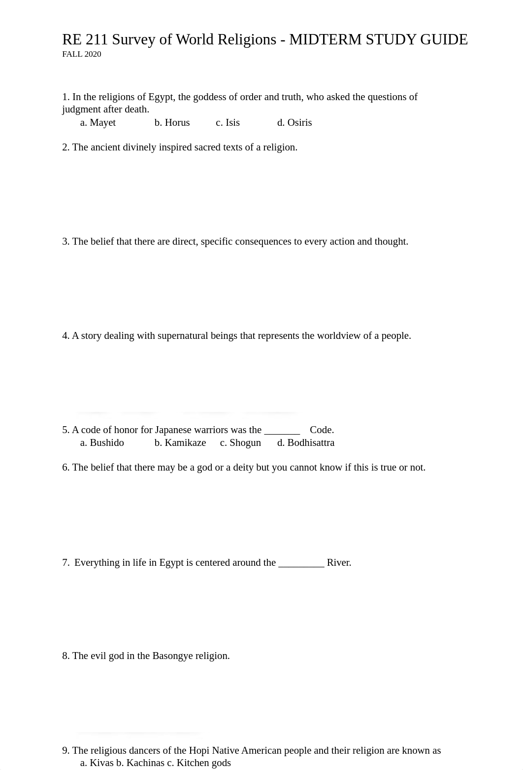 RE 211 Midterm  STUDY GUIDE FALL 2020.docx_dckmnvsi94k_page1