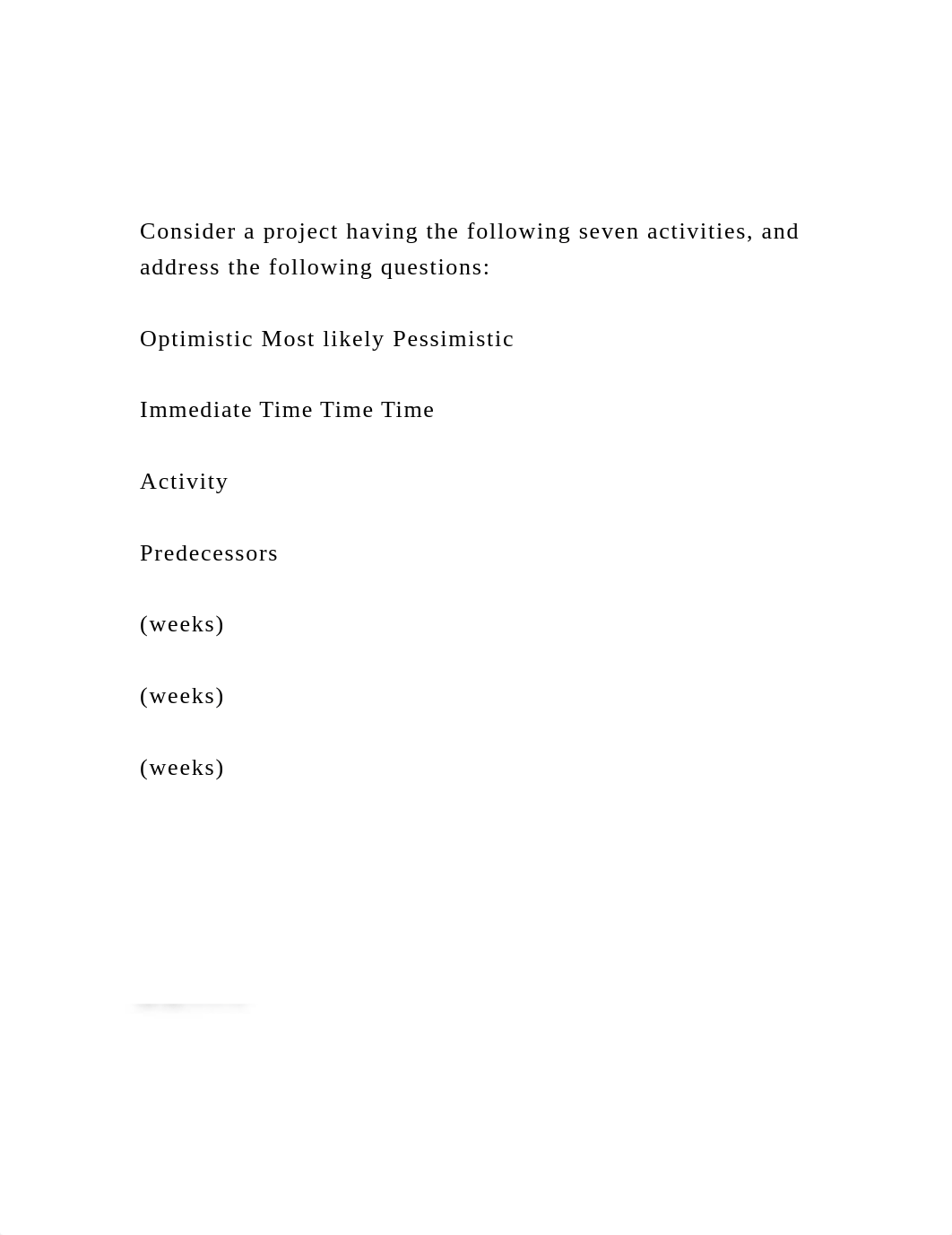 Consider a project having the following seven activities, and ad.docx_dcknur6ah9h_page2