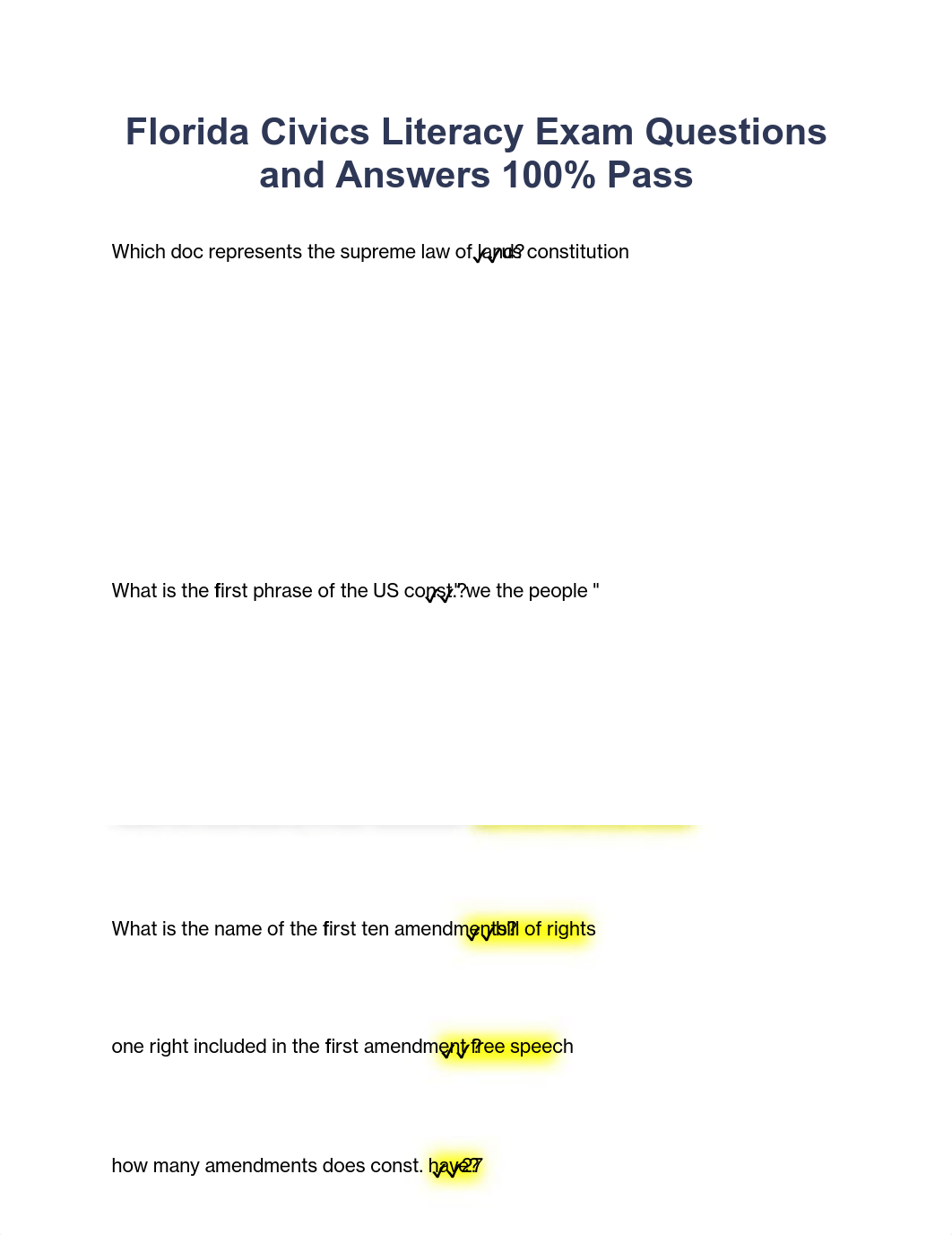 Florida Civics Literacy Exam Questions and Answers 100.pdf_dcky61dbpgt_page1