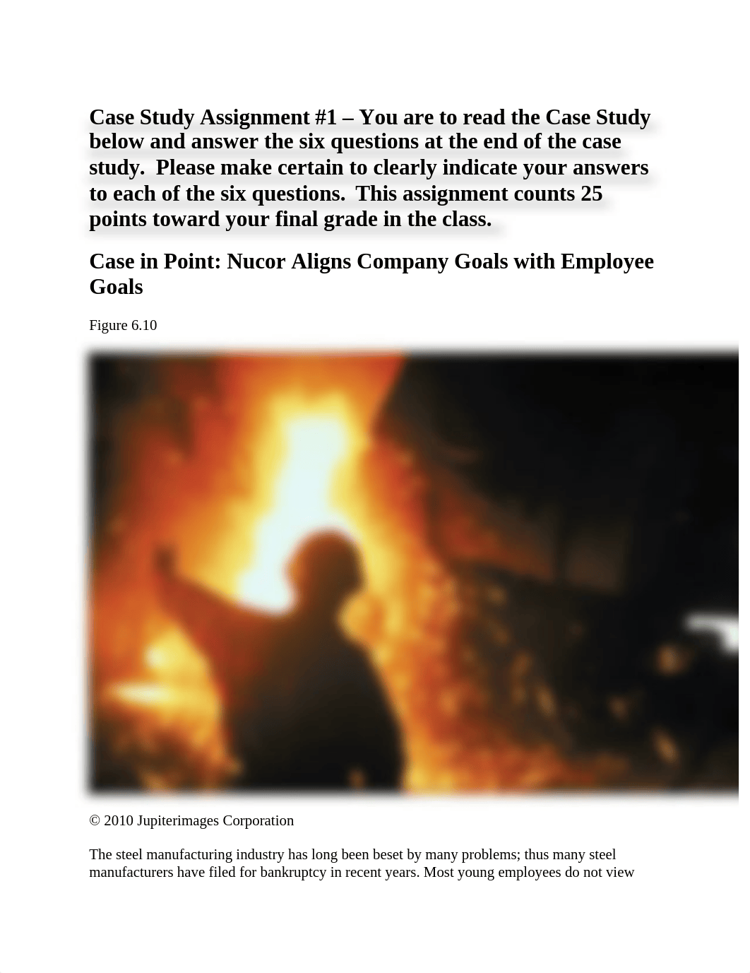 MGT 103 Case Study Assignment #1 - Nucor Aligns Compay Goals with Employee Goals Spring 2017.docx_dcl28rlks59_page1