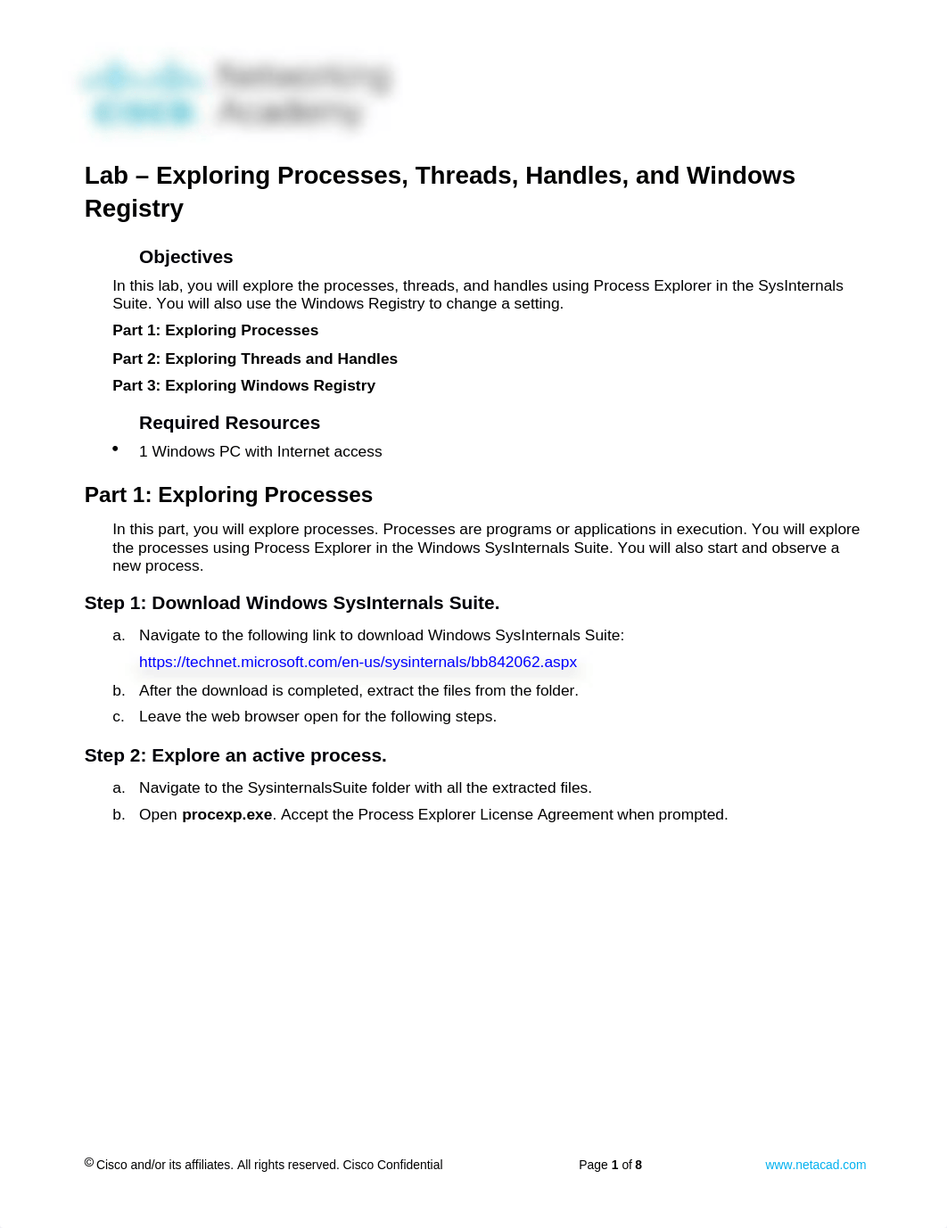 2.1.2.10 Lab - Exploring Processes, Threads, Handles, and Windows Registry.docx_dcl3r4x7182_page1