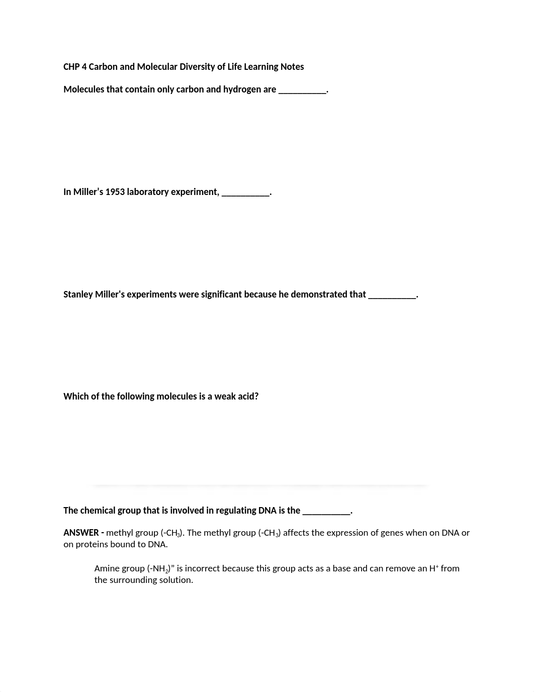 CHP 4 Carbon and Molecular Diversity of Life Learning Notes_dcl99ekxe4y_page1