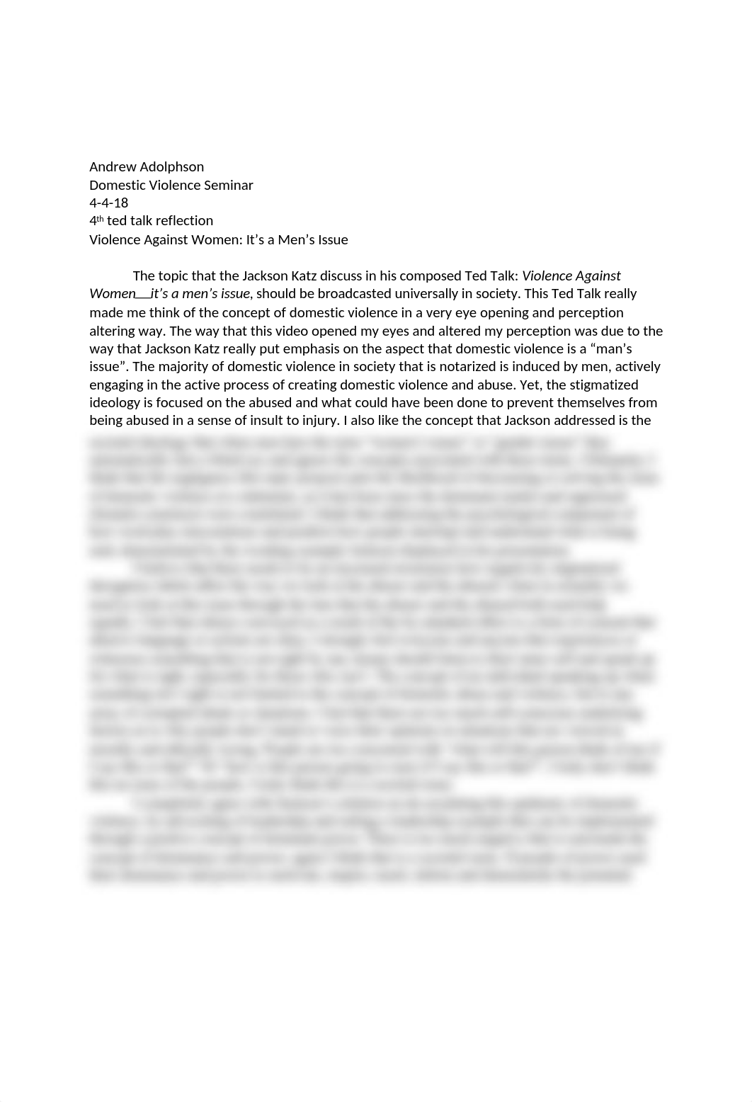 Domestic Violence Sem. Violence Against Women- It's a Men's Issue.docx_dclfxf3ib3c_page1