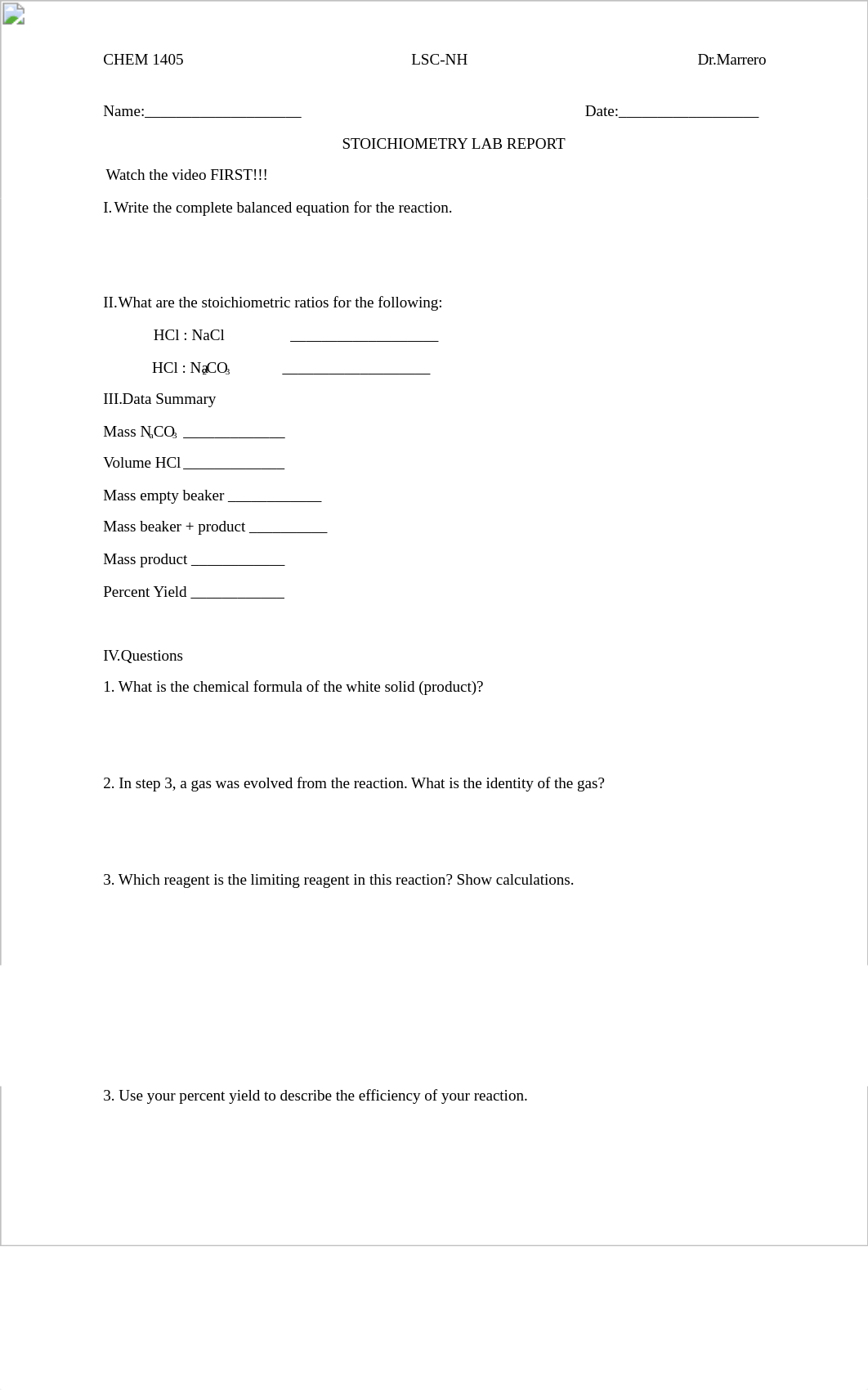 Stoichiometry Lab report (1405) 2.docx_dcljpnetjzv_page1