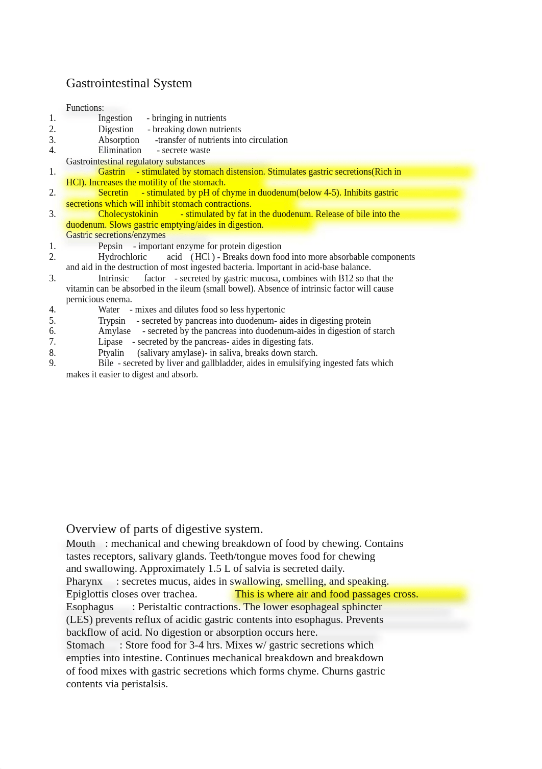 Gastrointestinal System_dclrsin4fsn_page1