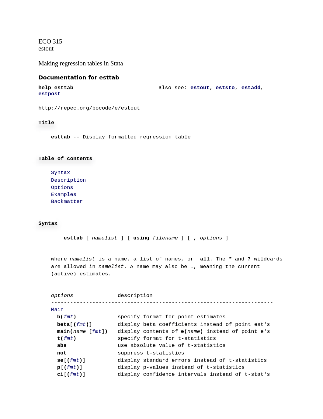 ECO 315 Stata regression output for table commands (estout).docx_dcm1ylacnci_page1