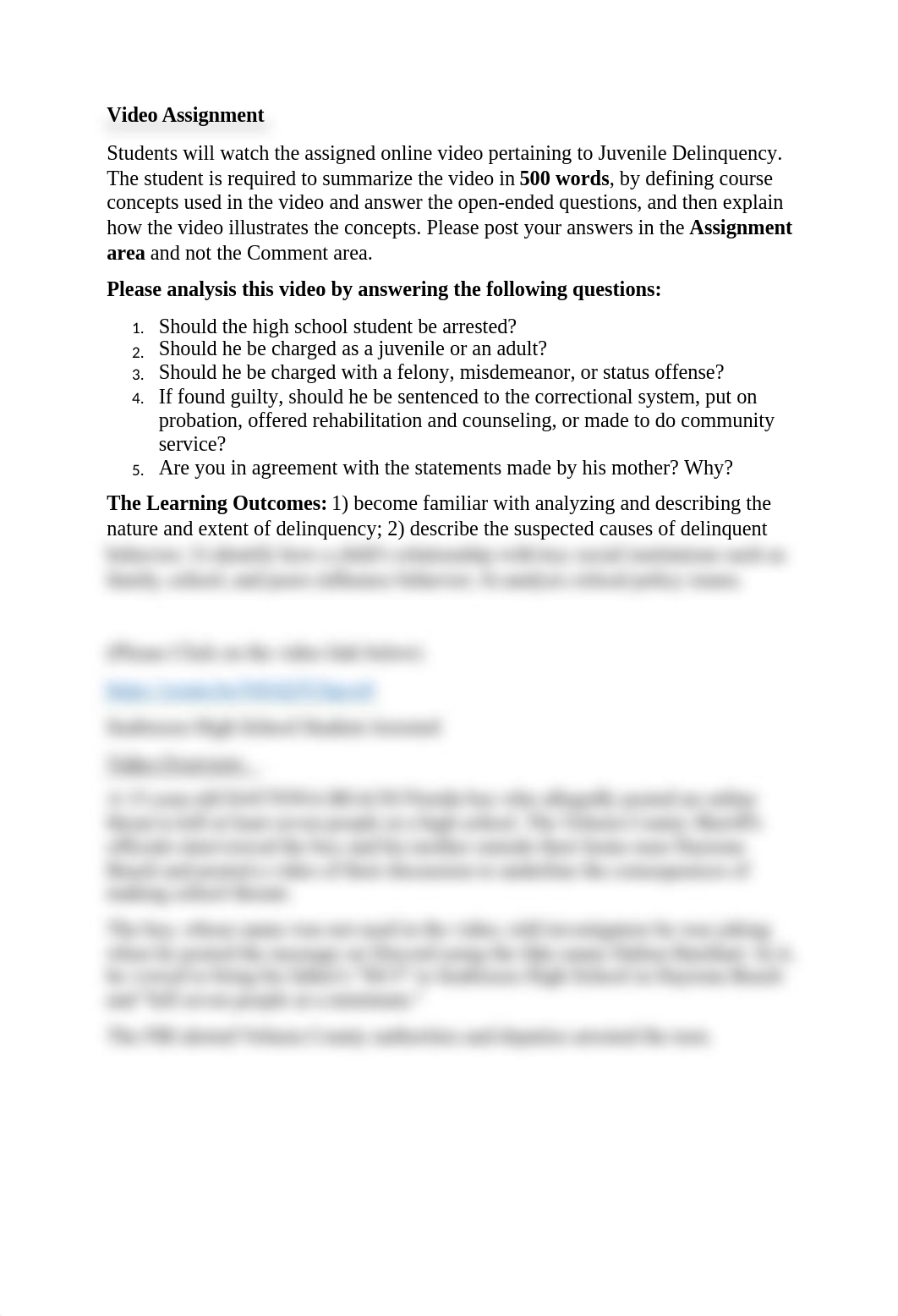 Juvenile Delinquency Video Assignment 1.docx_dcmgen8bk9i_page1