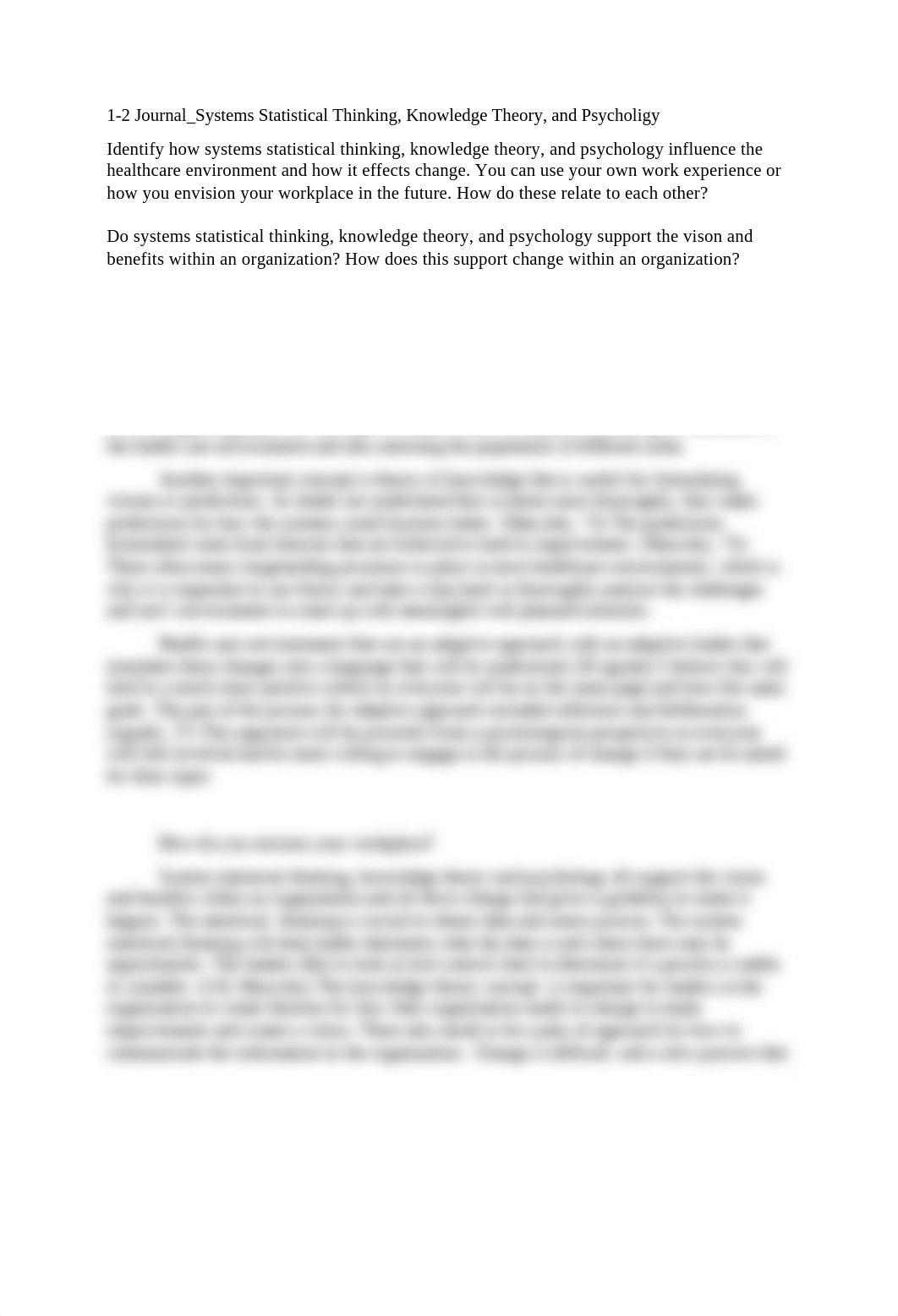 NUR 530 1-2 Journal Systems Statistical Thinking, Knowledge Theory, and Psycholigy.docx_dcmj2c6d1pp_page1