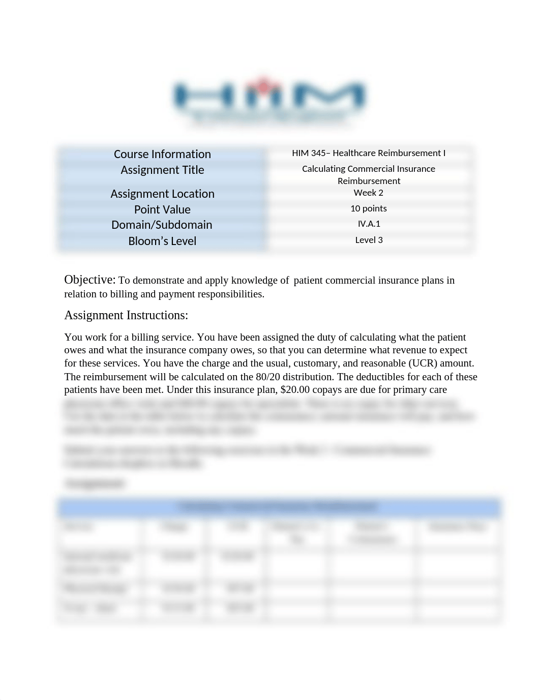 Assignment 1 Commercial Insurance Reimbursement.docx_dcn37zggab3_page1