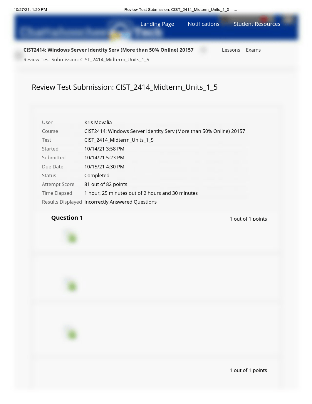 CIST 2414 Midterm Exam.pdf_dcn5h9hy3h3_page1