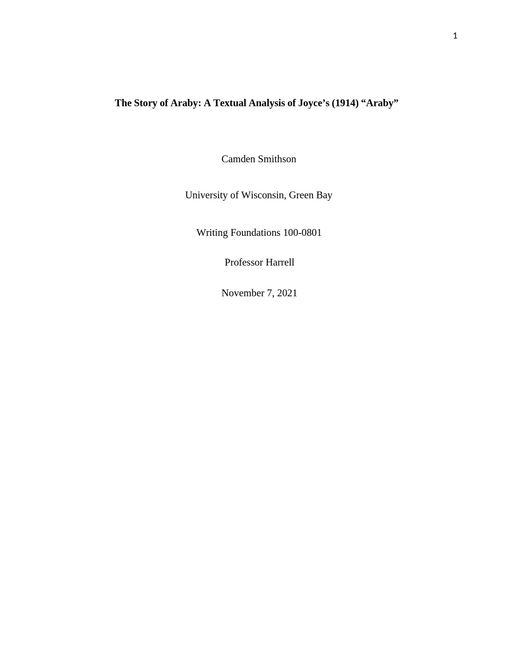 WF 100-The Meaning of Araby Analysis Essay.docx_dcn7cp88bhe_page1