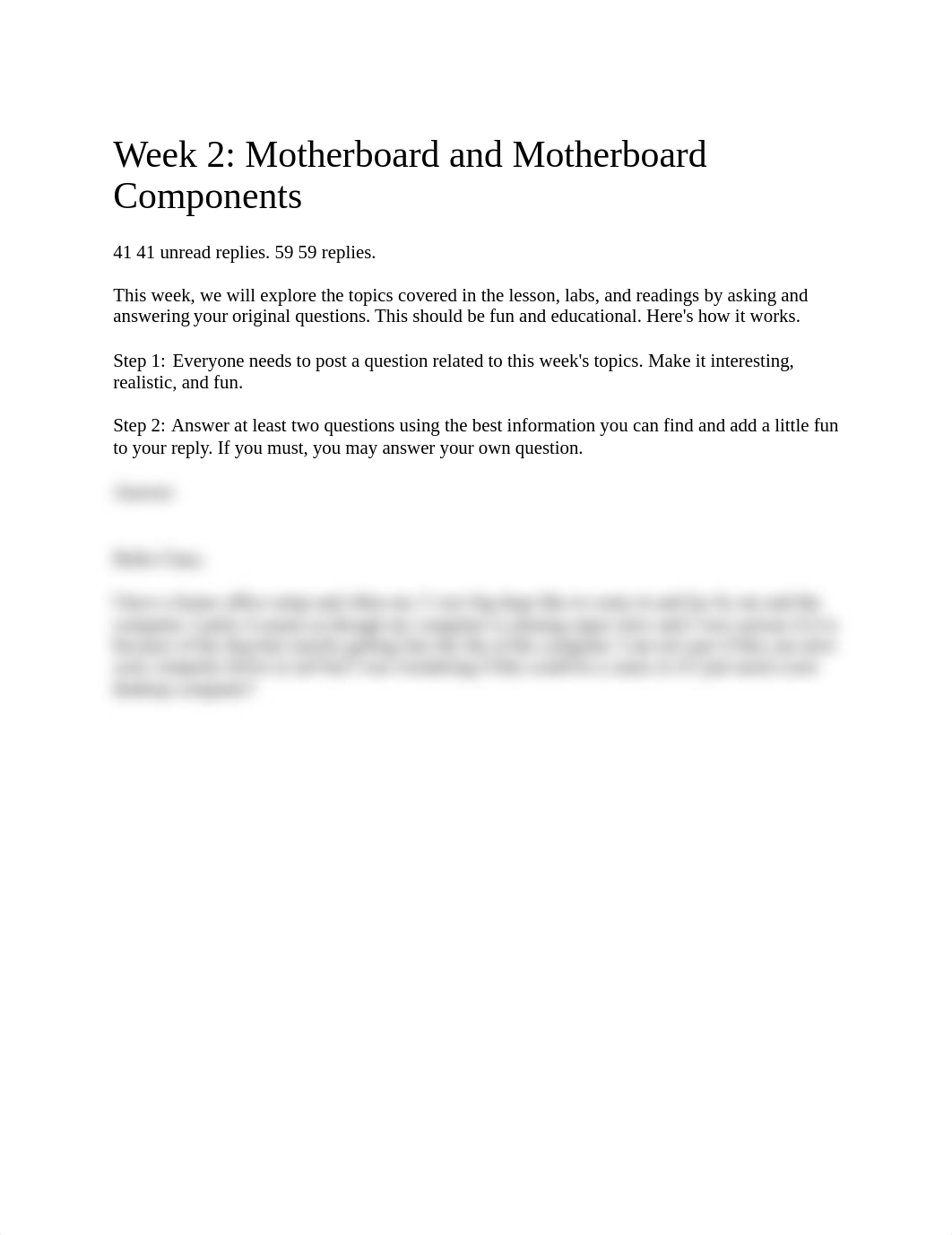 Week 2- Motherboard and Motherboard Components Discussion.docx_dcnj5t8b4j4_page1