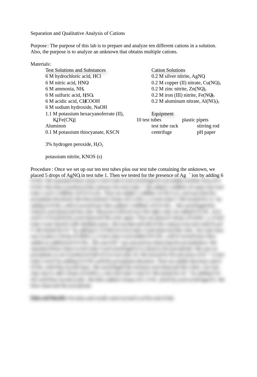 Separation and Qualitative Analysis of Cations Report_dcnkskgkqg8_page1