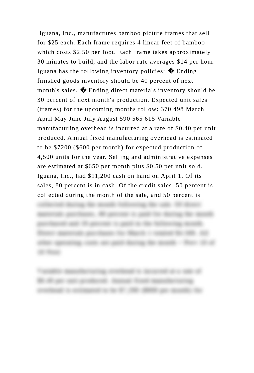 Iguana, Inc., manufactures bamboo picture frames that sell for $25 ea.docx_dcntccdtatz_page2