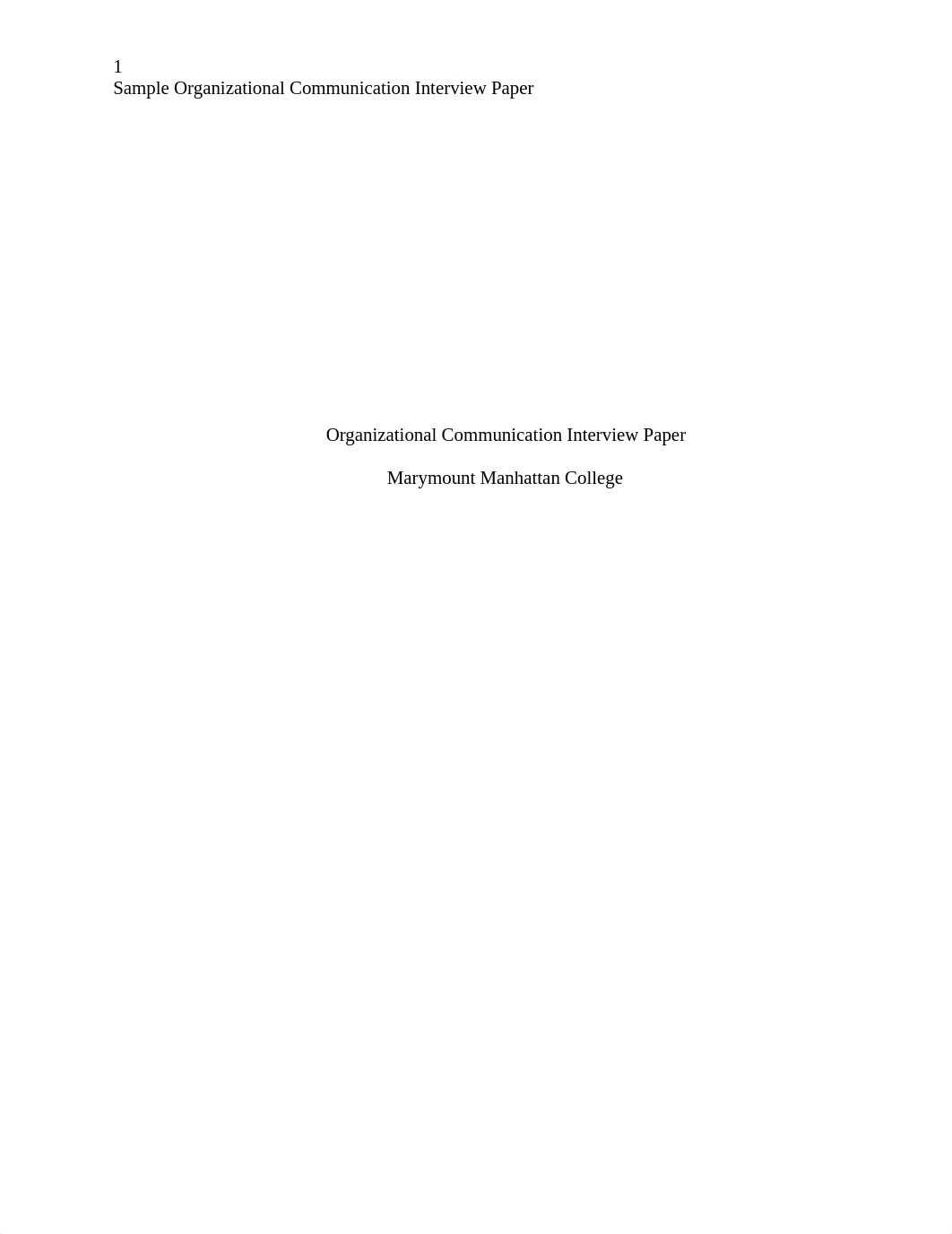 SAMPLE Organizational Communication Interview Paper and Protocols .docx_dcnxzcvjzy9_page1